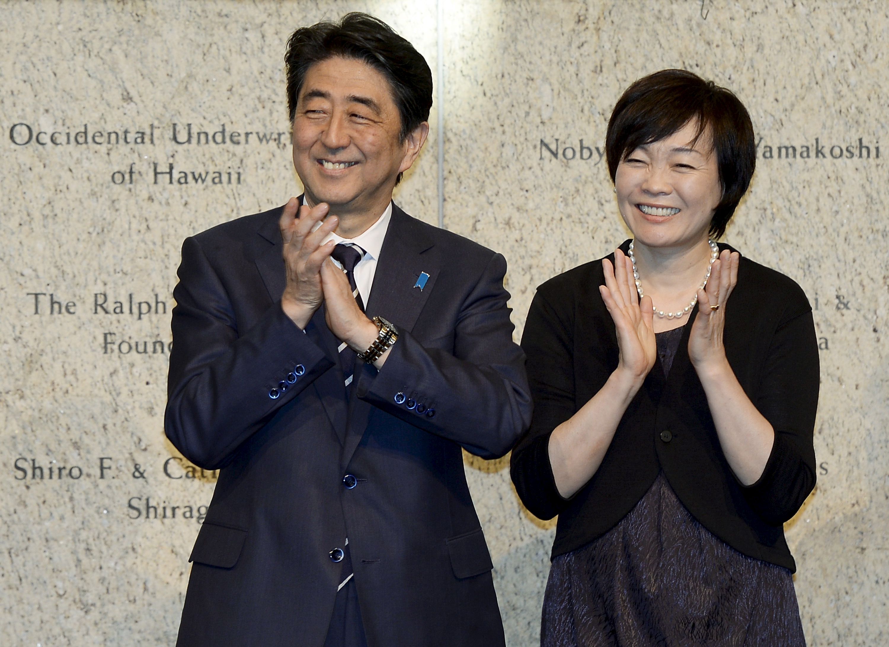 Shinzo and Akie Abe